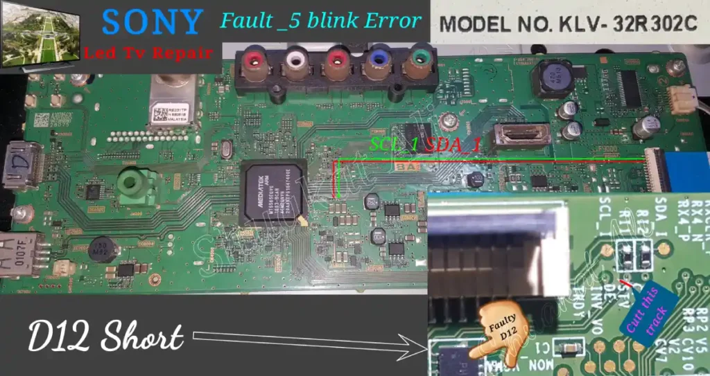 klv-32r302C 5 blink Error