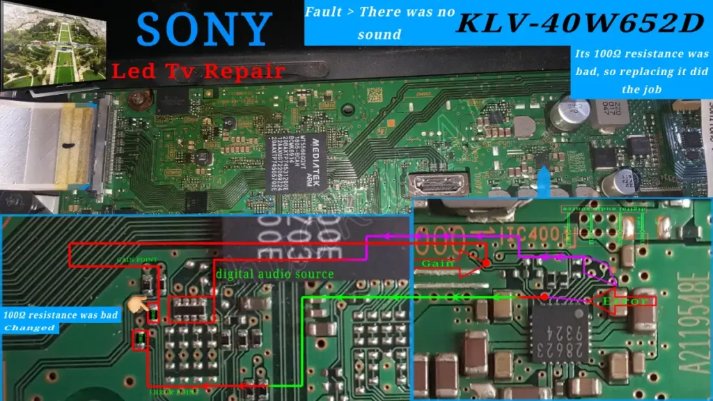 sony-klv-40W652D-sound-is-muted